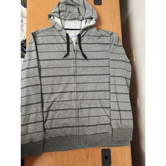 CHALC 2X Hoodie Grey/Black. Full Zip with Pockets in front. (A) - Picture 1 of 5
